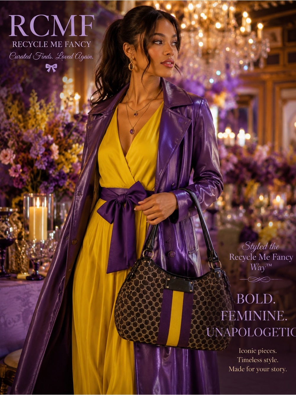 Classic Monogram Satchel Handbag | Timeless Statement Tote |